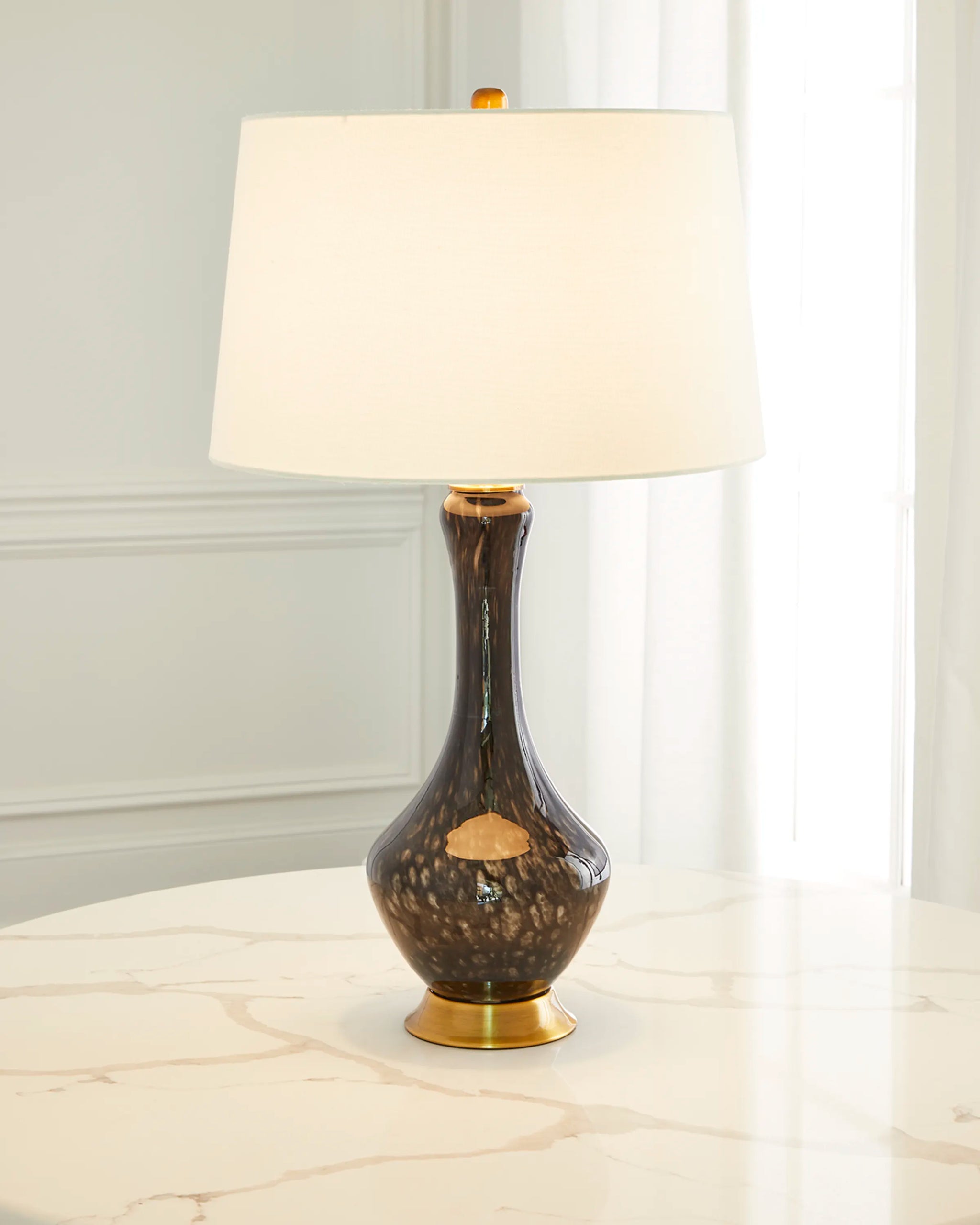 Old World Design Landon Hand-Blown Glass Lamp