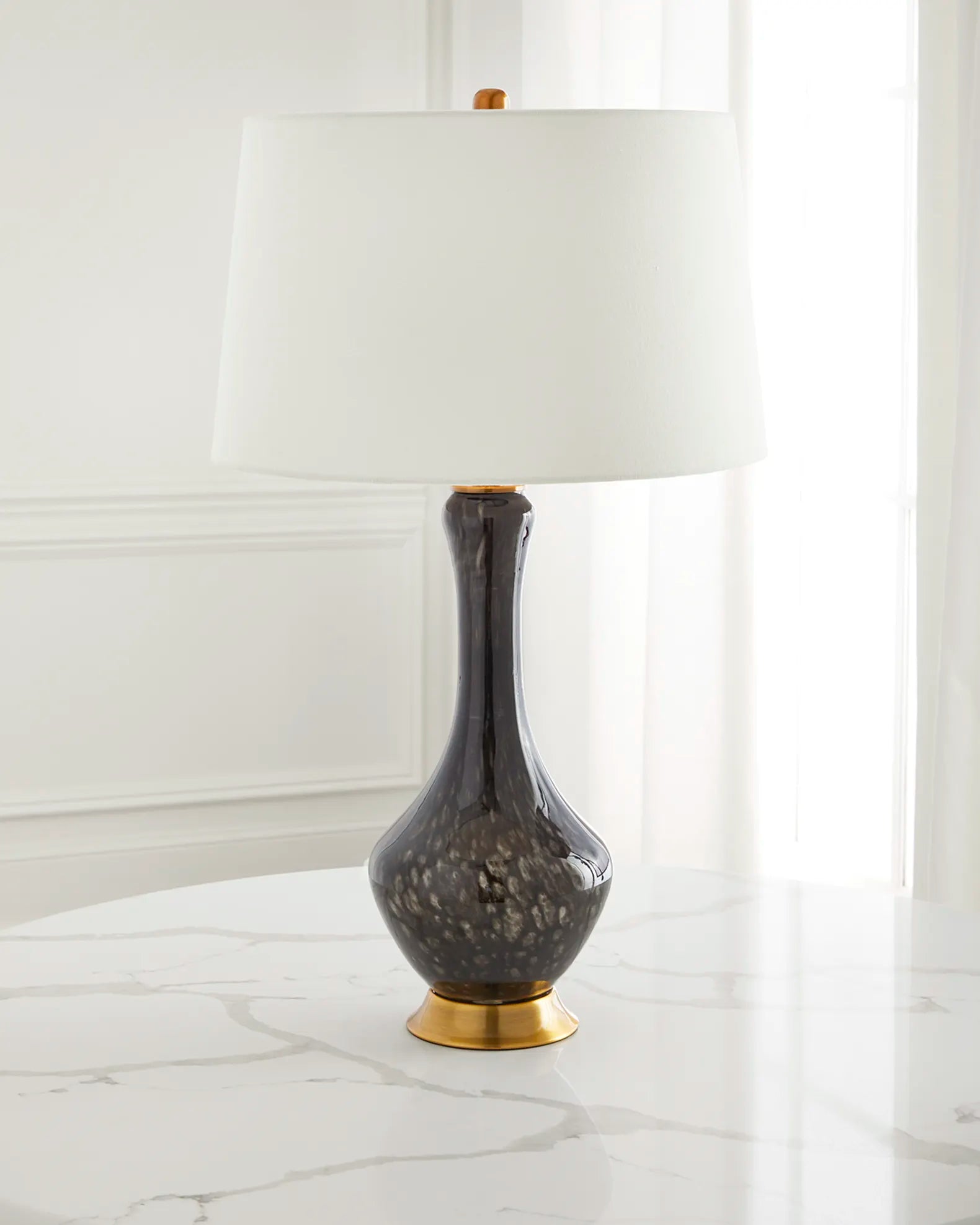 Old World Design Landon Hand-Blown Glass Lamp
