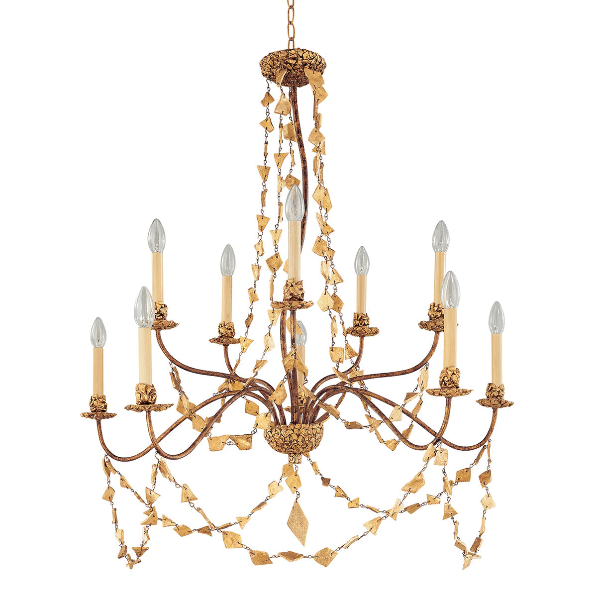 Lucas McKearn Mosaic Chandelier in Antiqued Gold