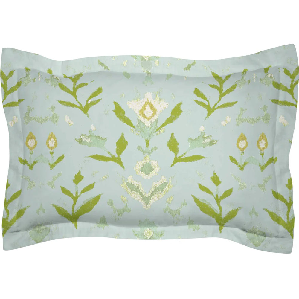 Petal Garden Aqua Sham by Laura Park