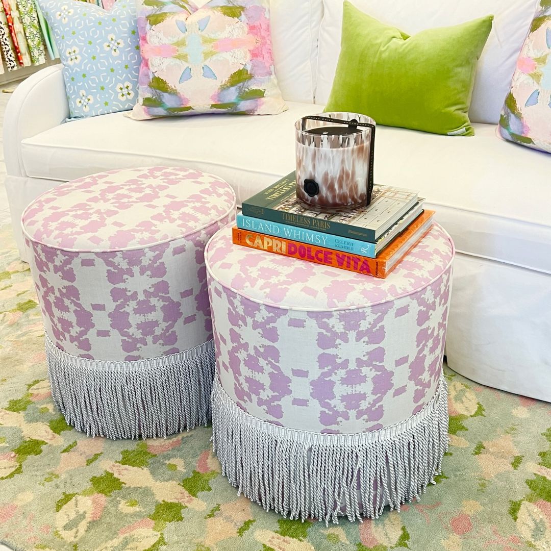 Laura Park Fringe Ottoman