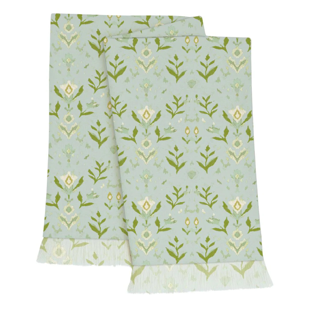 Laura Park Petal Garden Aqua Throw Blanket