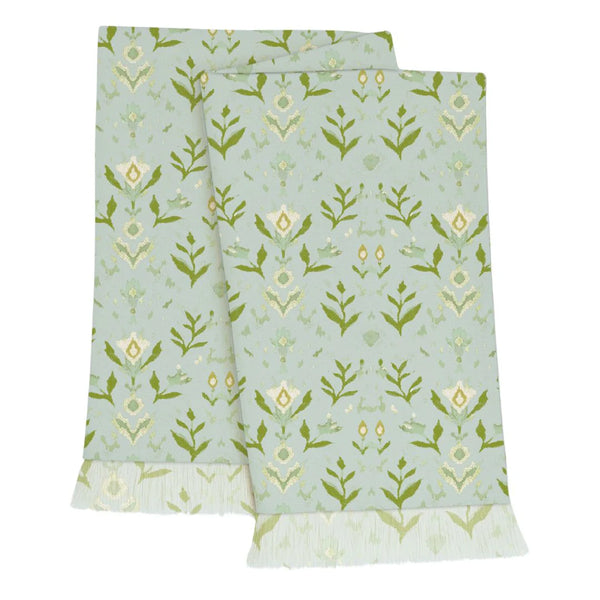 Laura Park Petal Garden Aqua Throw Blanket