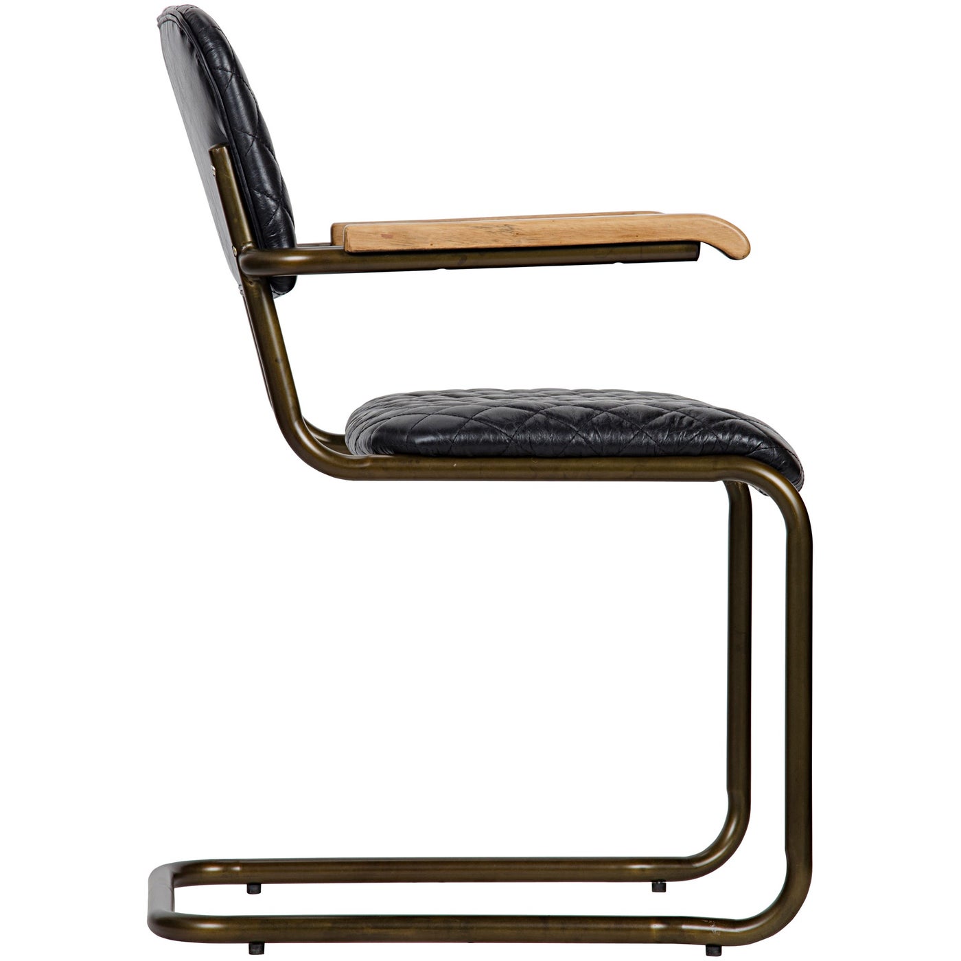 Noir 0045 Arm Chair, Vintage Black Leather