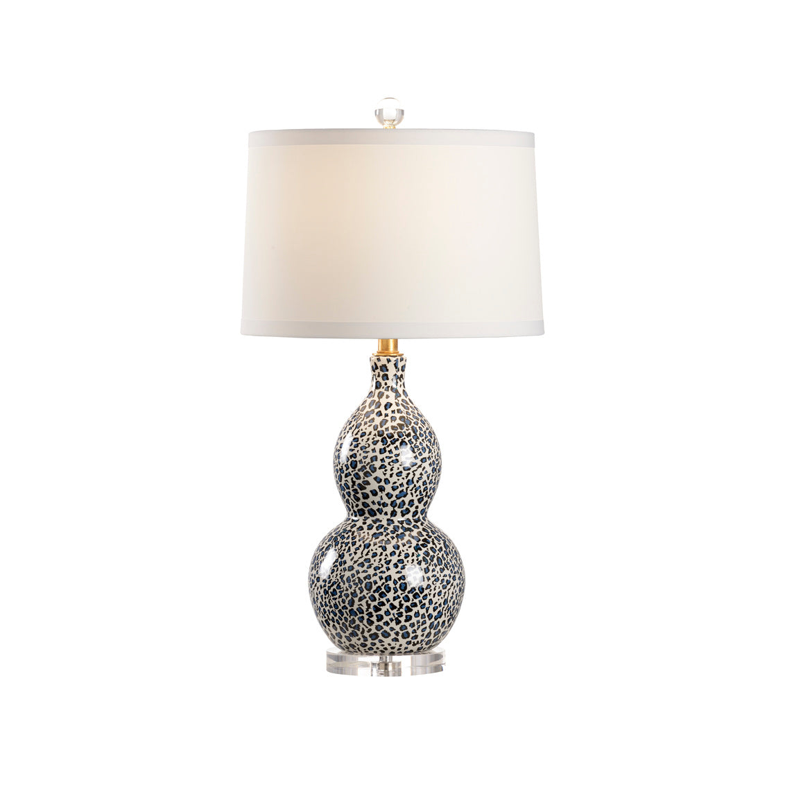 Wildwood Snow Leopard Lamp Blue