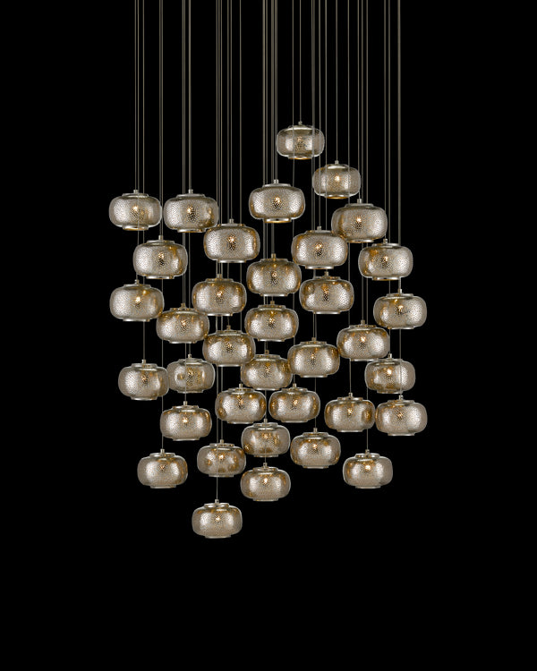 Currey & Company Pepper 36 Light Round Multi Drop Pendant