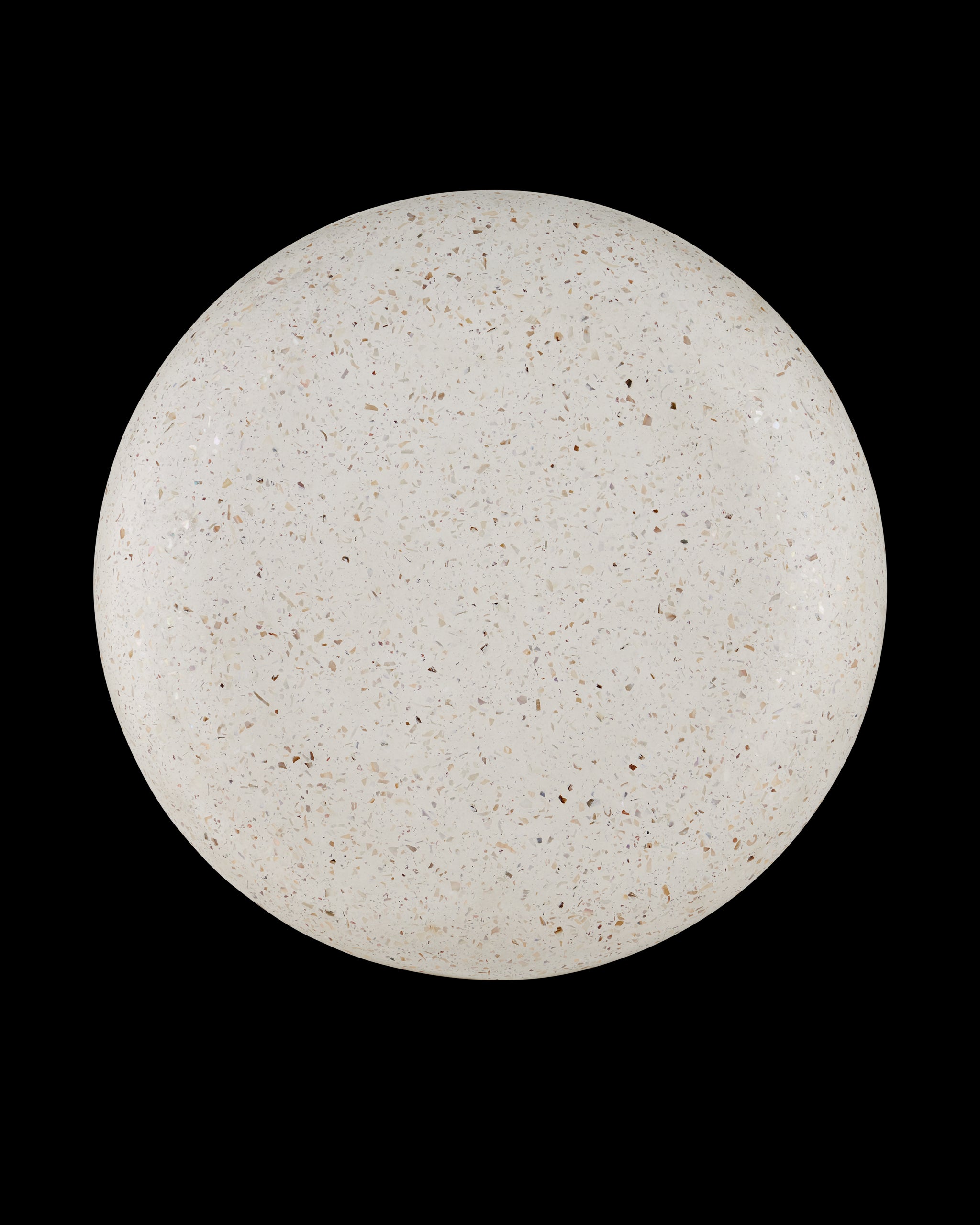 Currey & Company Cusani Ivory Terrazzo Stool