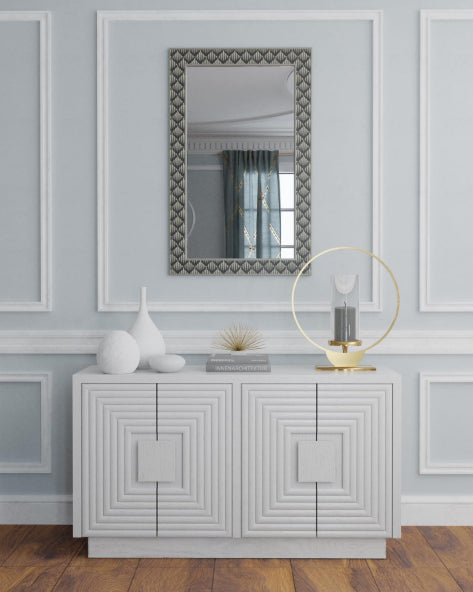Currey and Company Morombe Cabinet in White