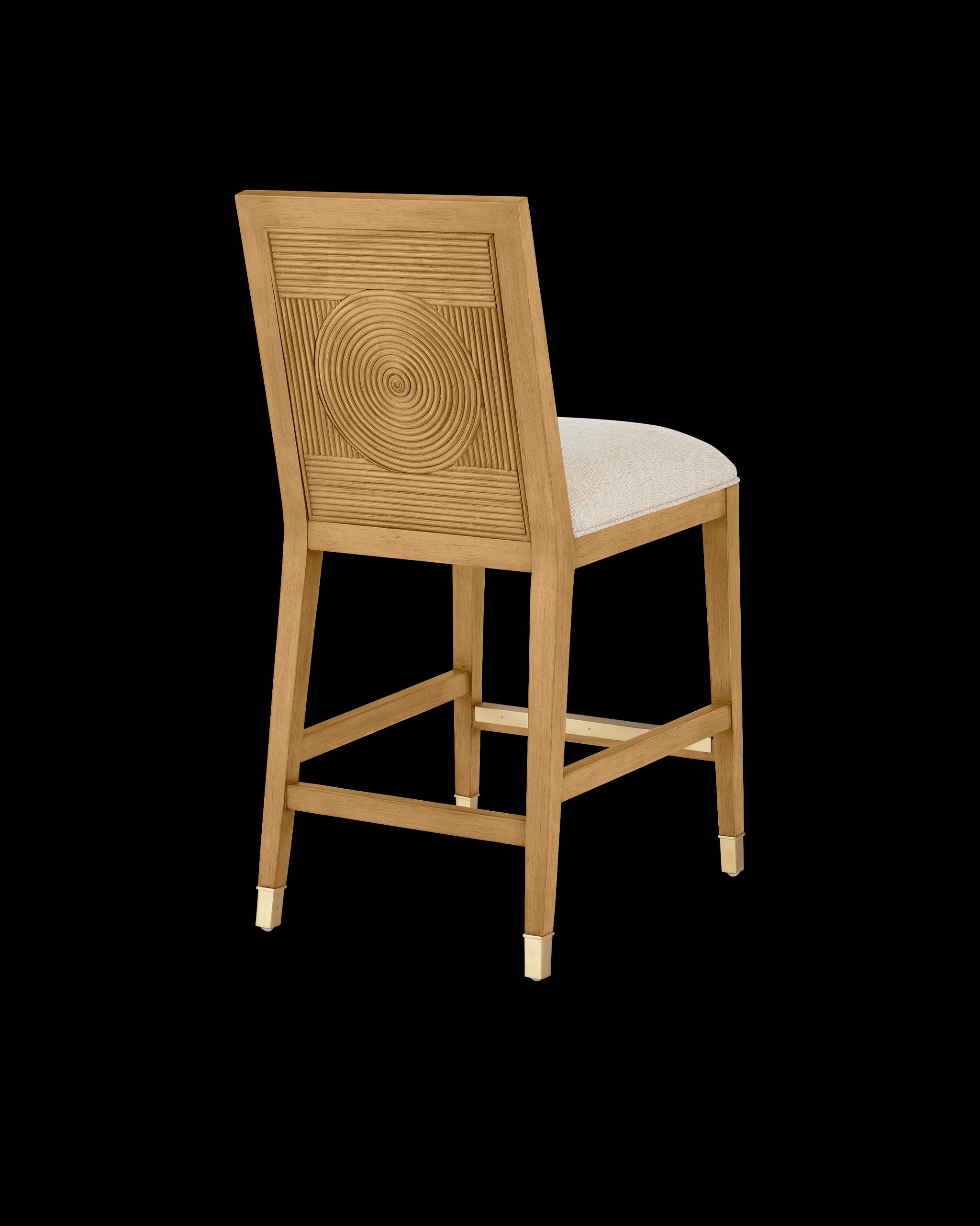 Currey & Company Santos Sea Sand Counter Stool, Liller Malt