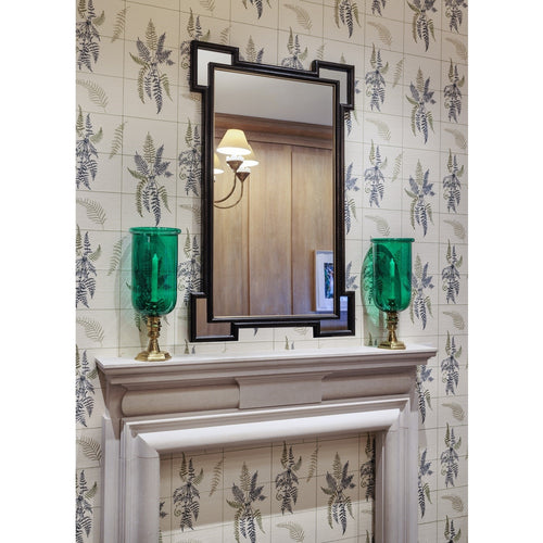 Michael S. Smith for Mirror Home Walnut and Brass Mirror