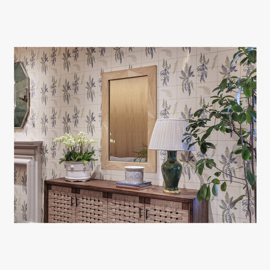 Michael S Smith for Mirror Home Tromelin French Straw Wall Mirror