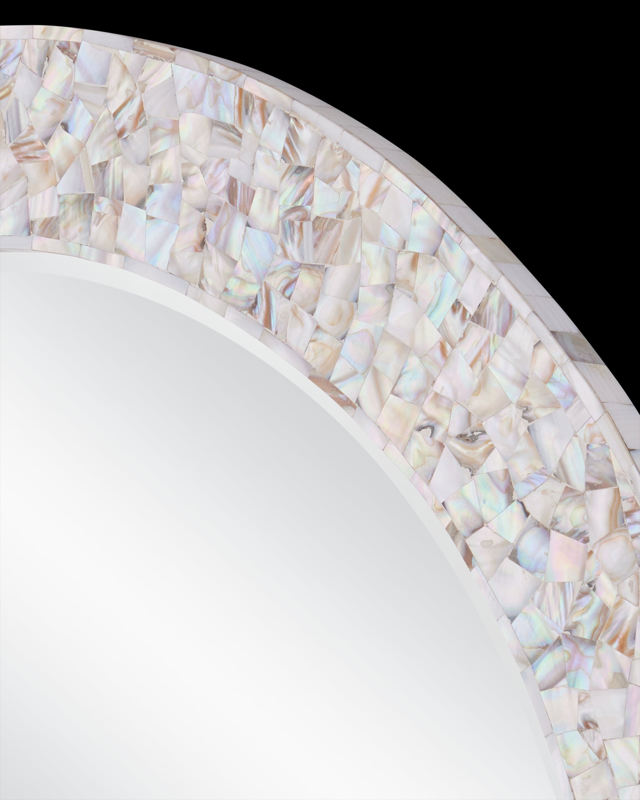 Currey & Company Uma Mother Of Pearl Round Mirror