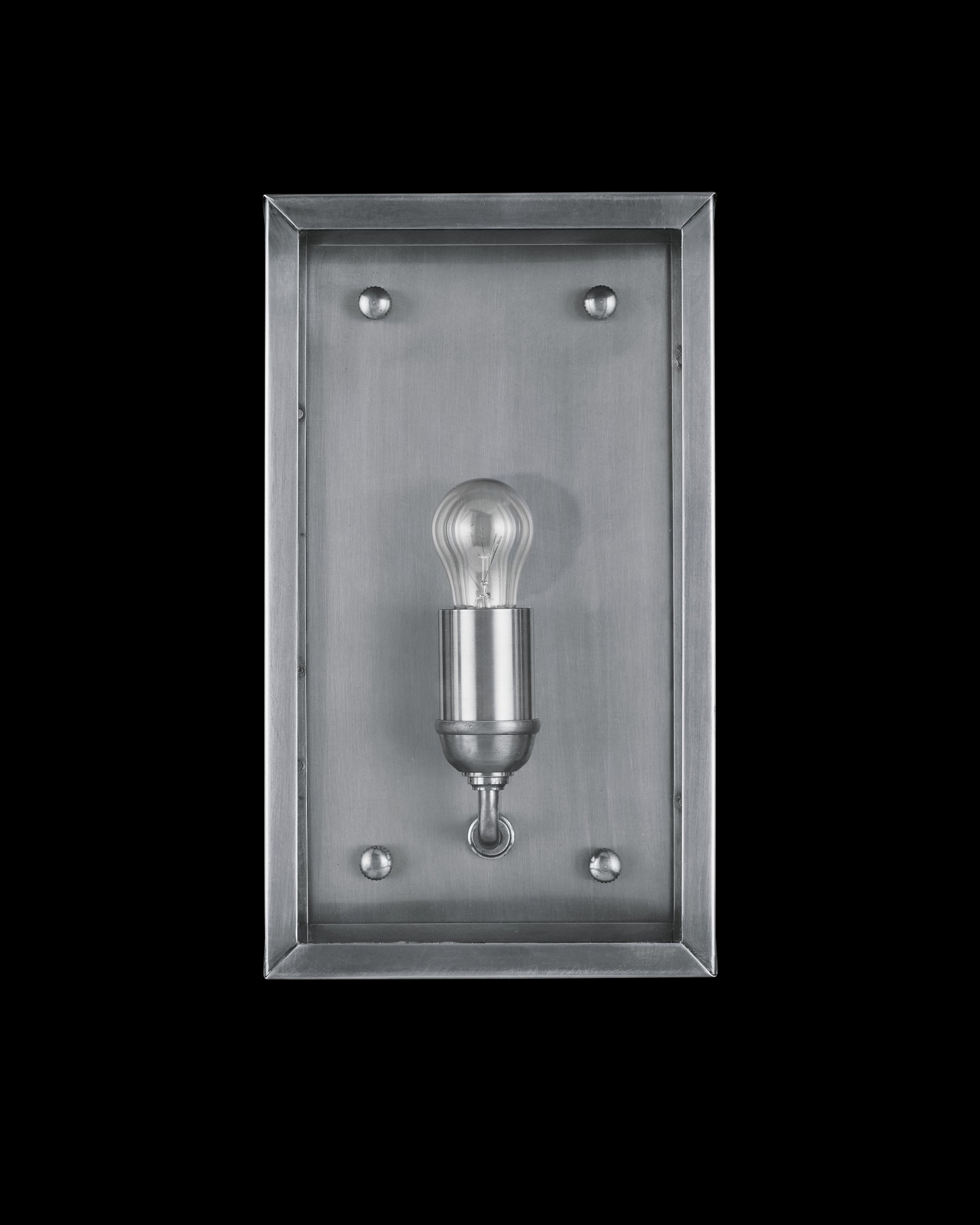 Currey & Company Royster Silver Outdoor Wall Sconce