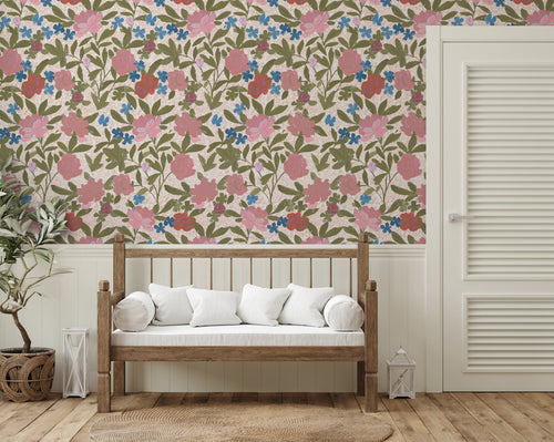 Paule Marrot Large Scale, Floral Bouquet Wallpaper