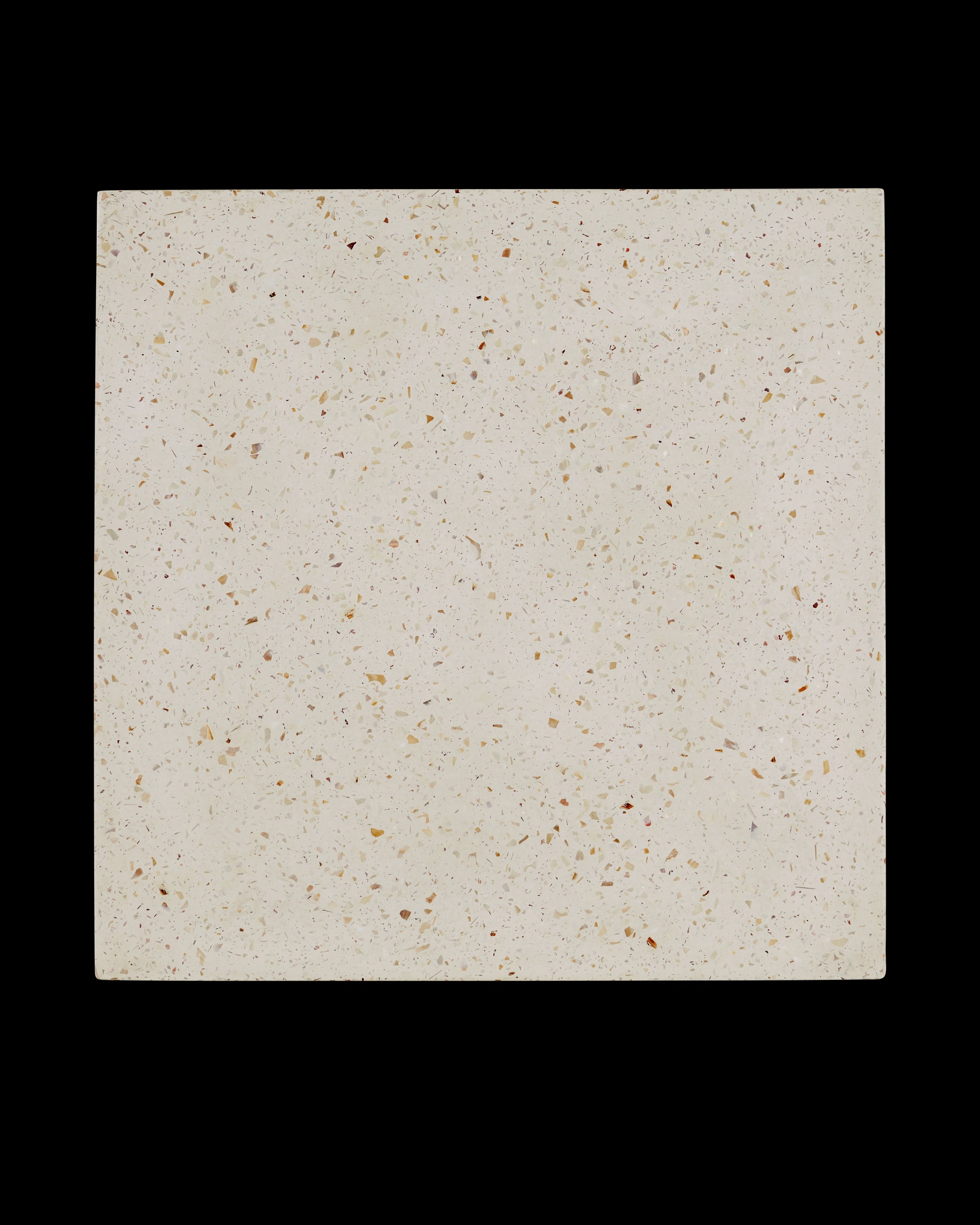 Currey & Company Carson Ivory Terrazzo Accent Table