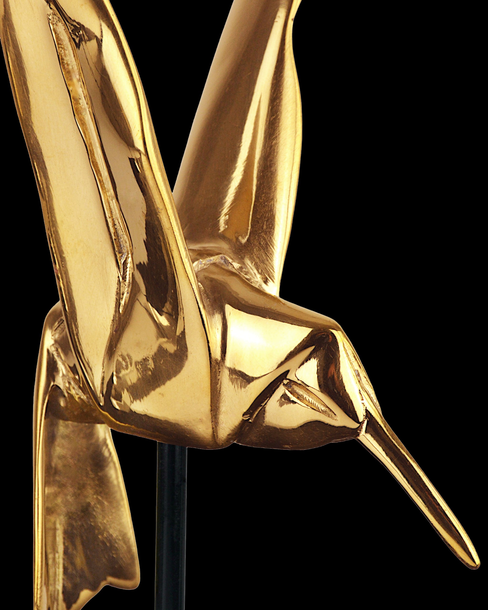 Currey & Company Gold Hummingbirds Set Of 3