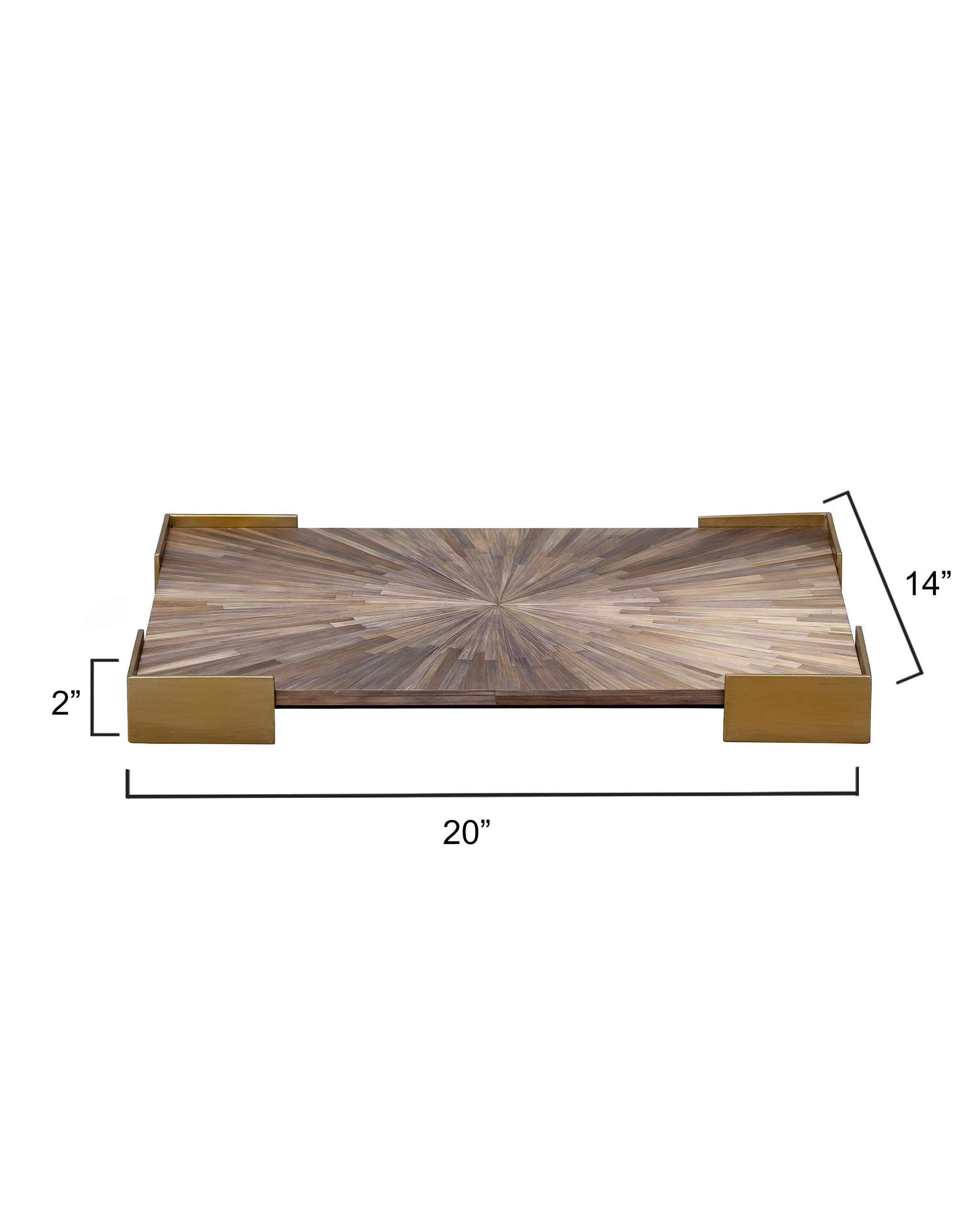 Jamie Young Palm Marquetry Tray