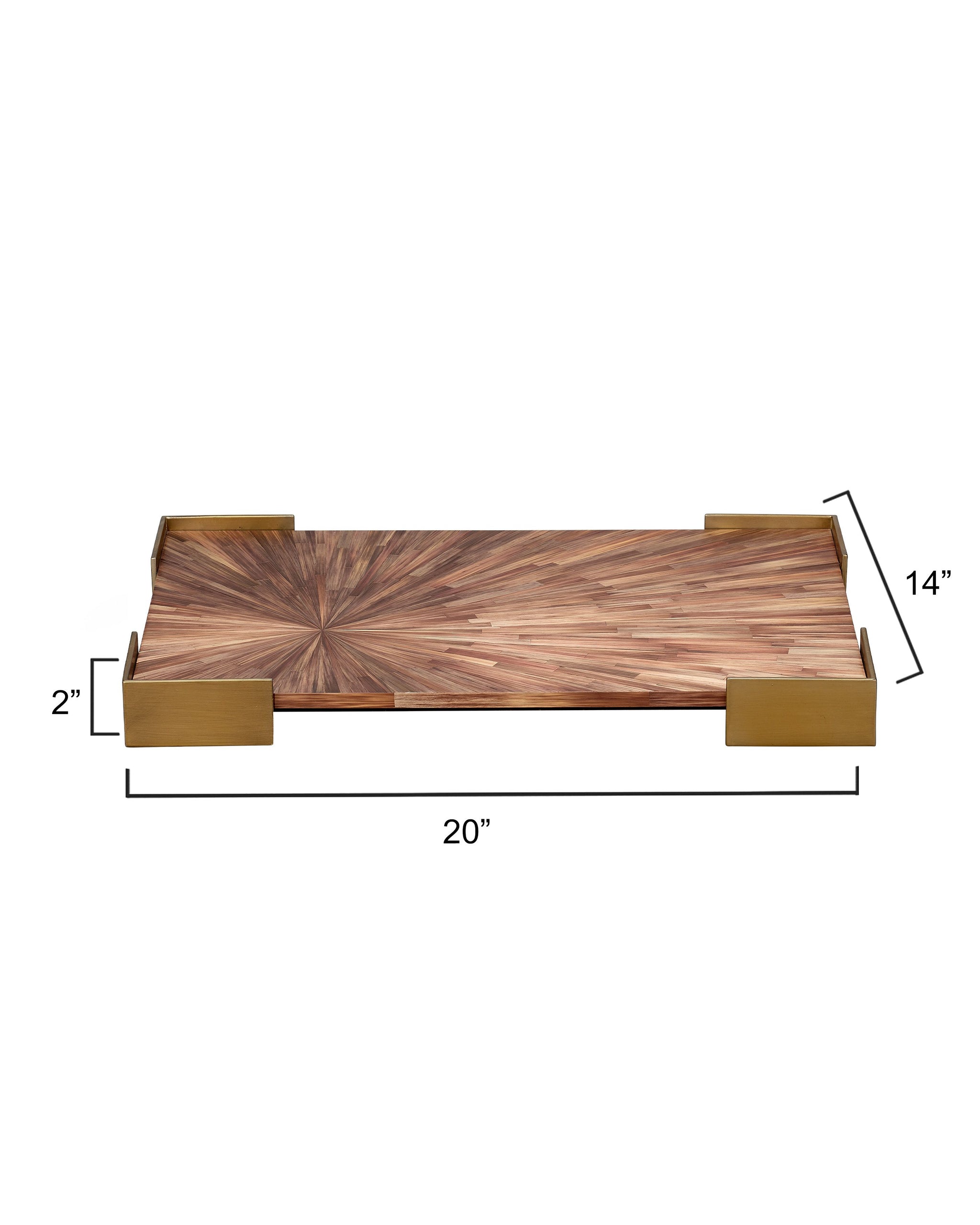 Jamie Young Palm Marquetry Tray