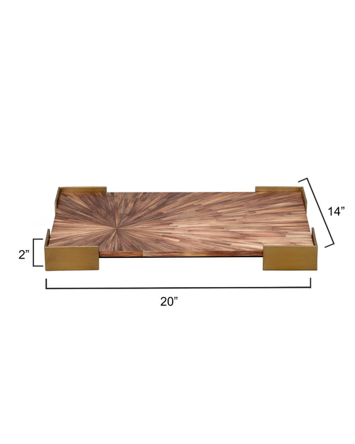 Jamie Young Palm Marquetry Tray