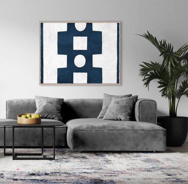 Paule Marrot Blue and White Abstract Art