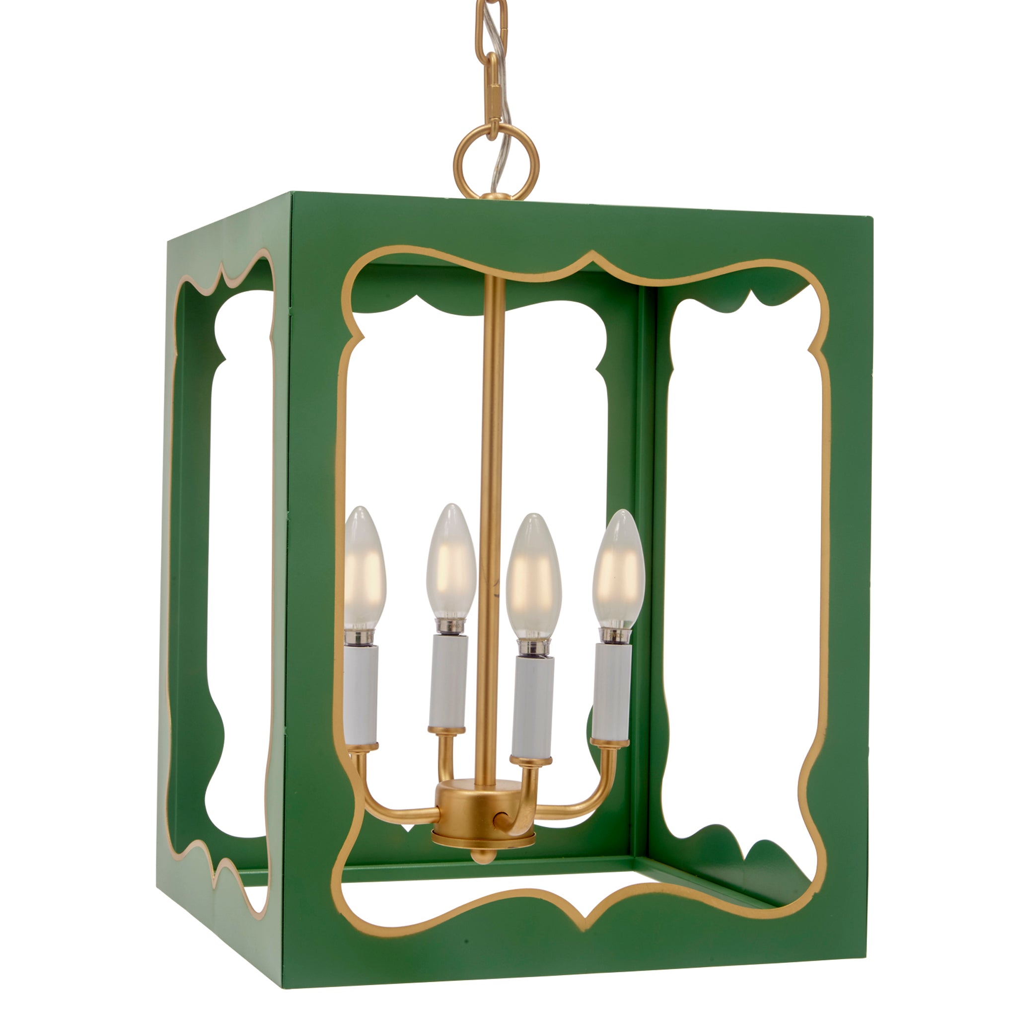 Old World Design Phoebe Pendant Light with Gold Accents