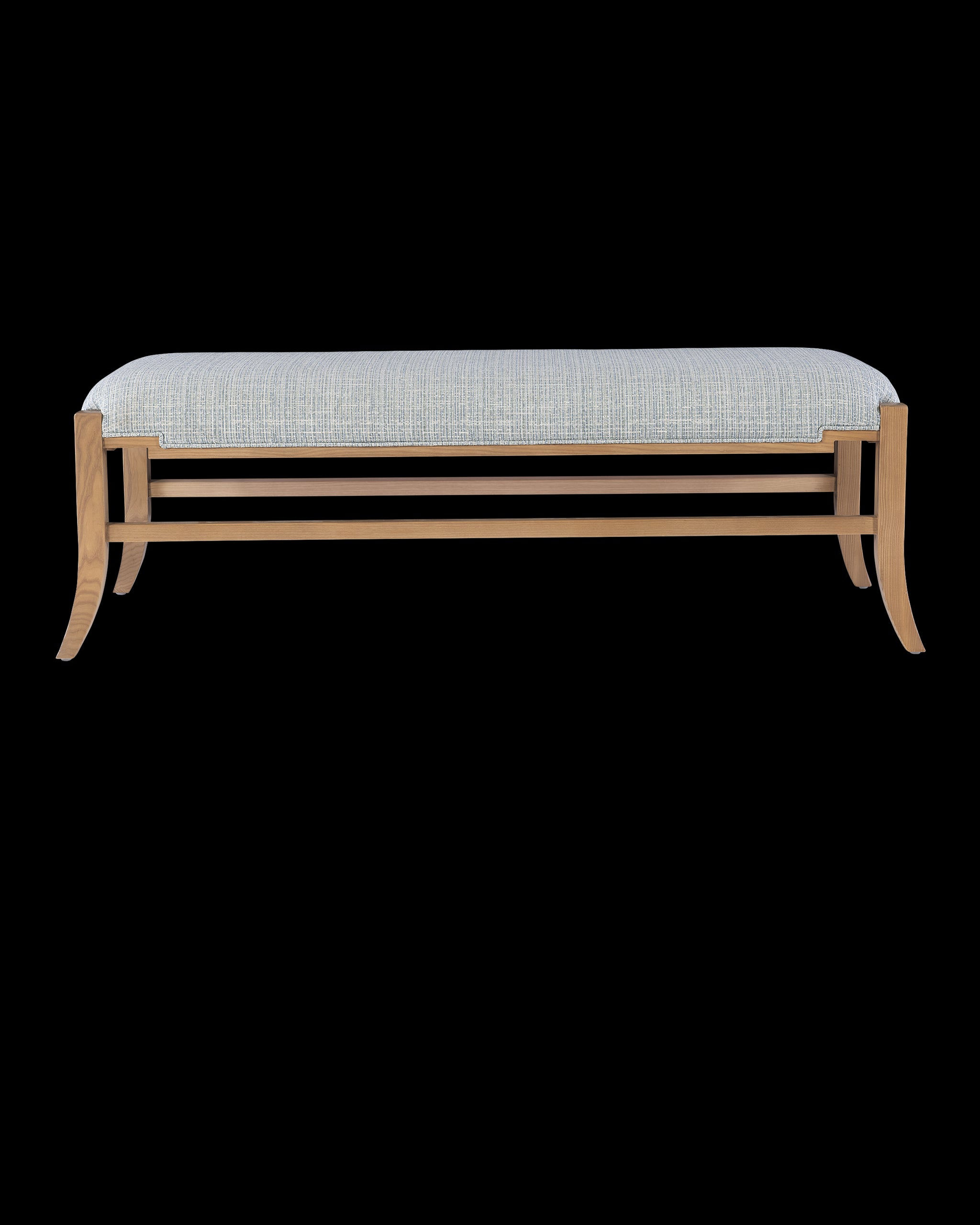Currey & Company Melanie Blonde Bench, Greenlight Powder