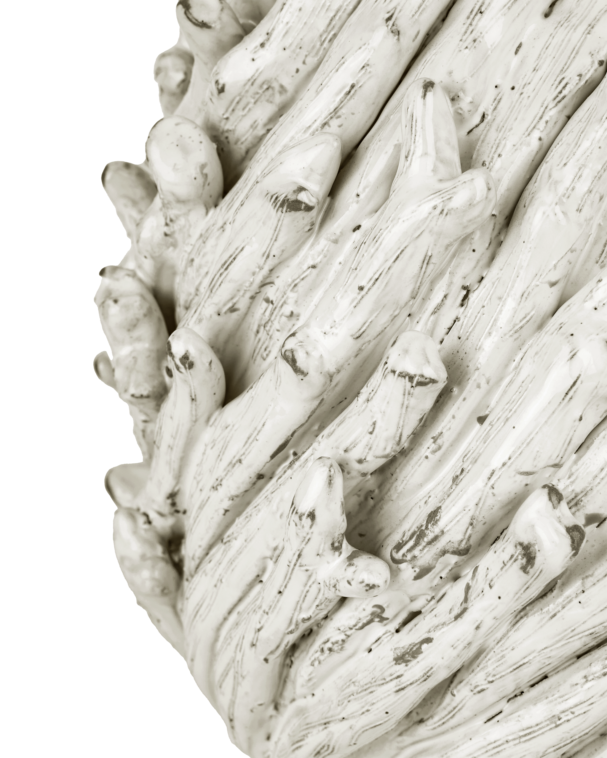 Currey And Company Seadrift Small White Vase