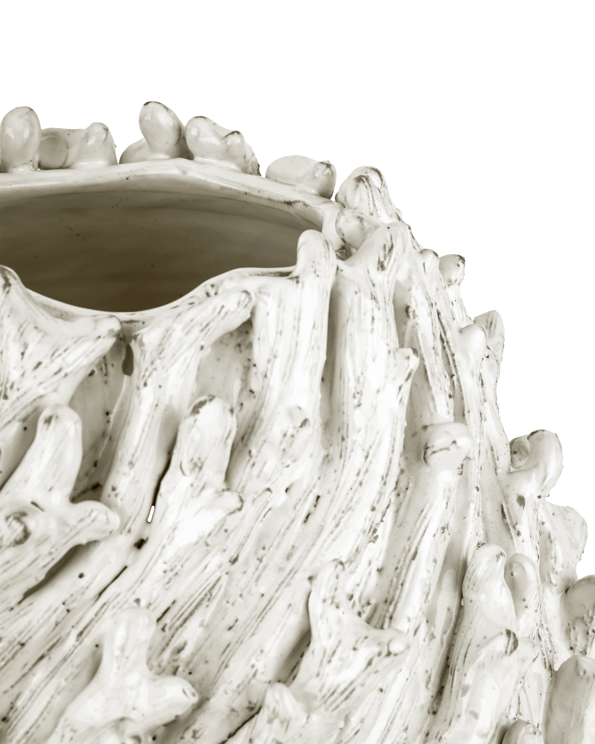 Currey & Company Seadrift Medium White Vase
