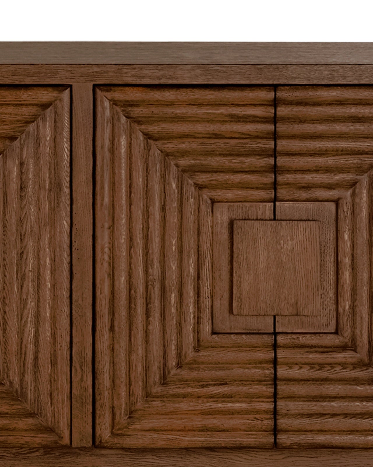 Currey and Company Morombe 84'' Wide Oak Wood Credenza