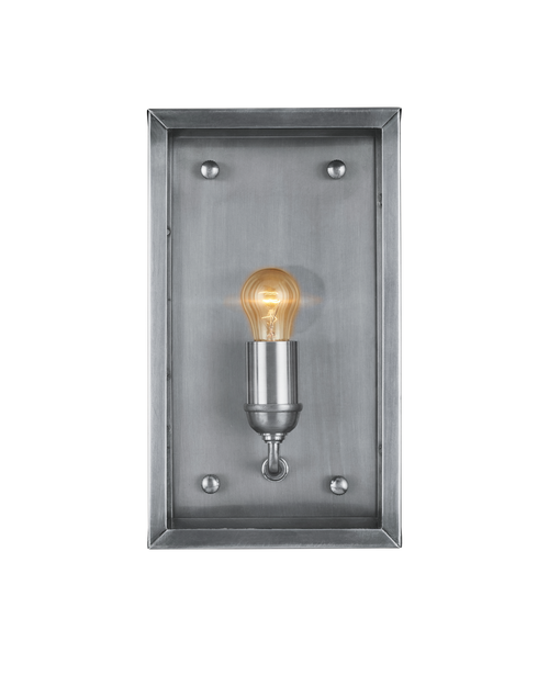 Currey & Company Royster Silver Outdoor Wall Sconce