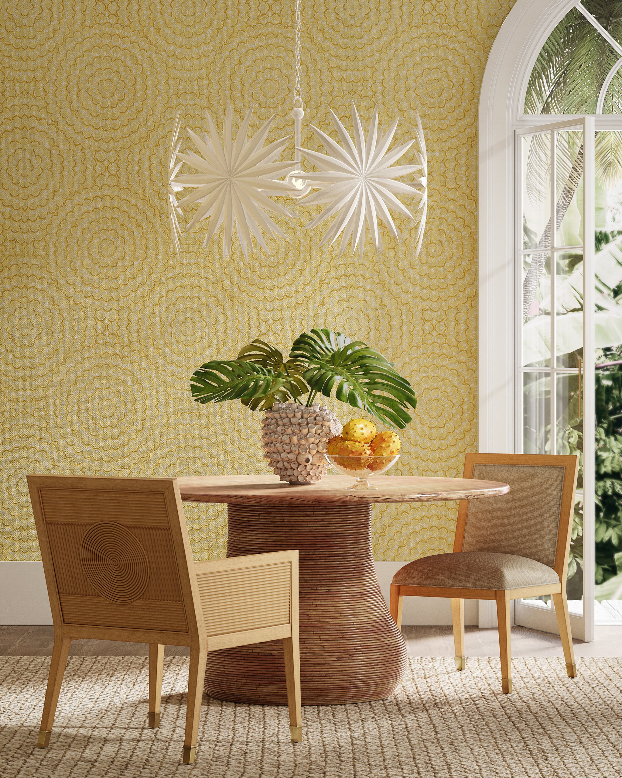 Currey & Company Santos Sea Sand Armchair, Liller Malt