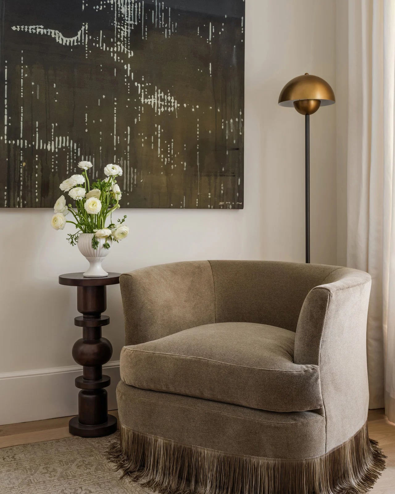 Currey and Company - Sasha Walnut Drinks Table
