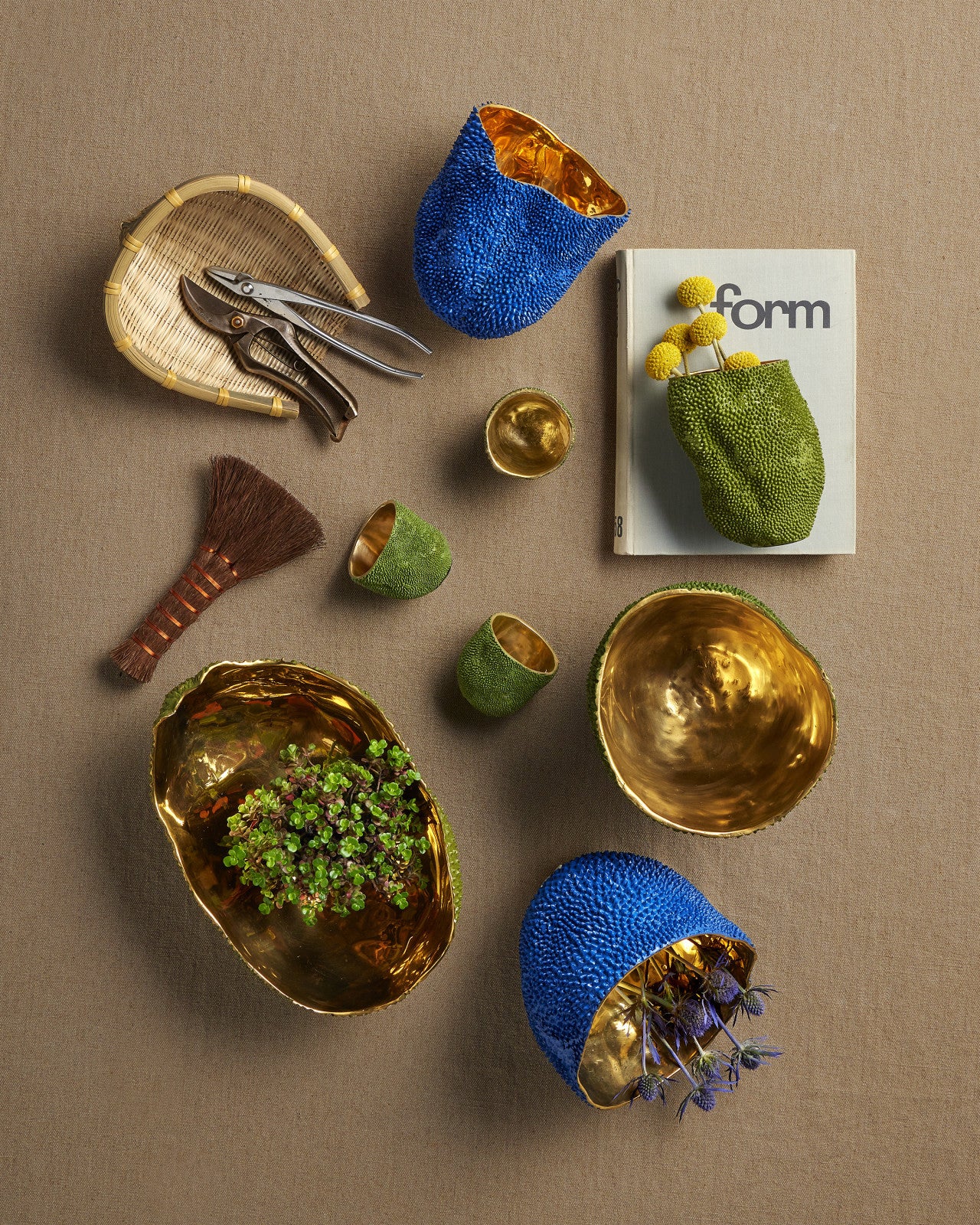 Currey And Company Jackfruit Green Oval Bowl