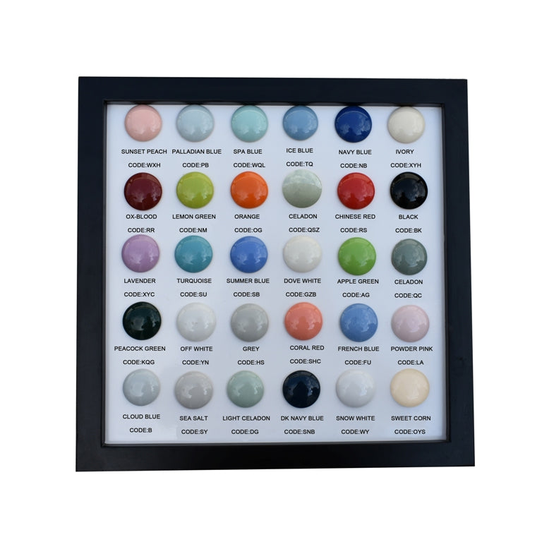 Hexagonal Lamp in Cloud Blue, 27"H