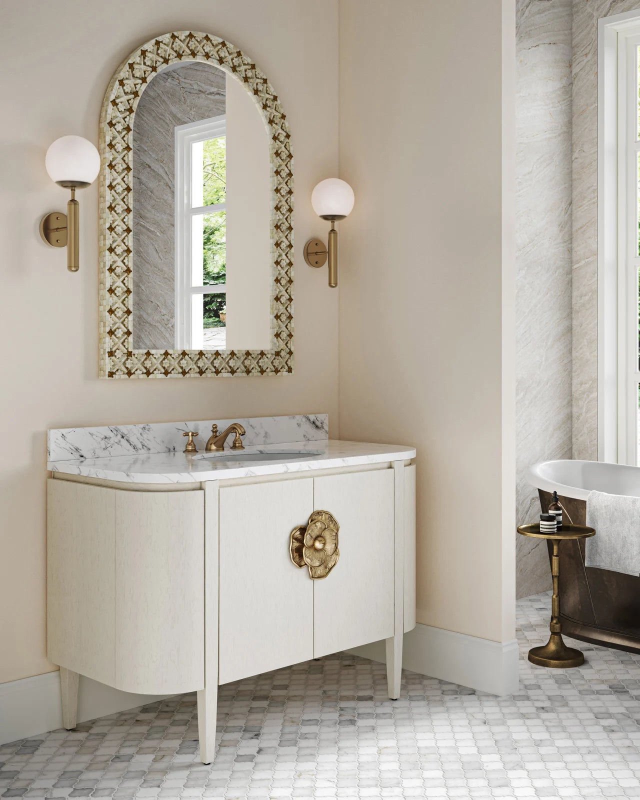 Currey and Company Briallen 48" Bathroom Vanity