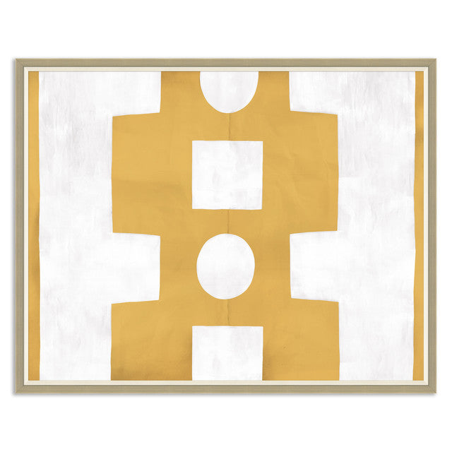 Paule Marrot Yellow and White Abstract Art