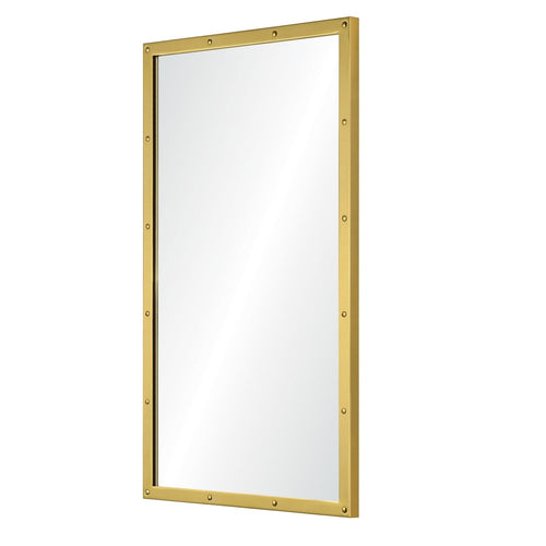 Suzanne Kasler for Mirror Home, Brass Rectangular Wall Mirror