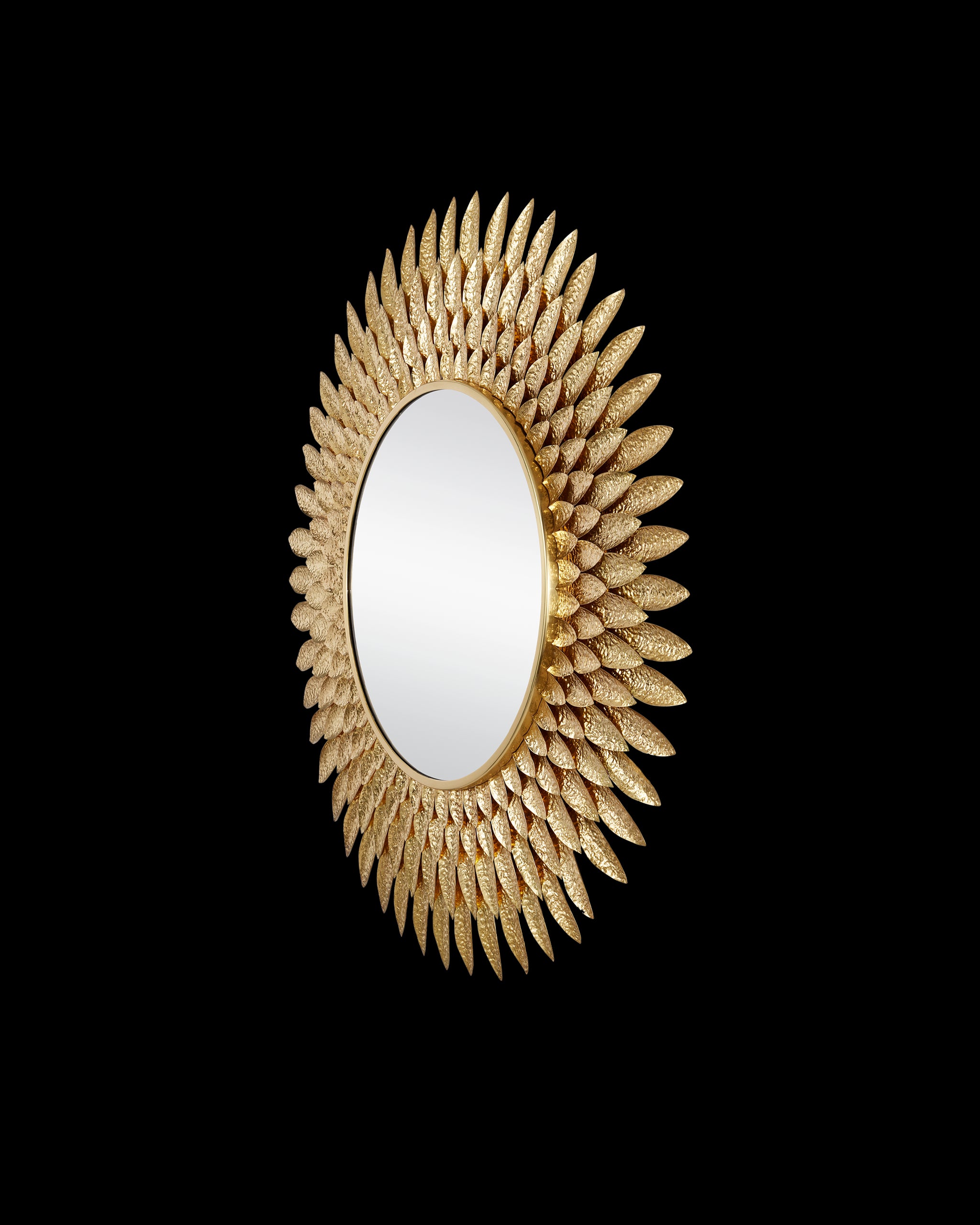 Currey & Company Plume Round Mirror