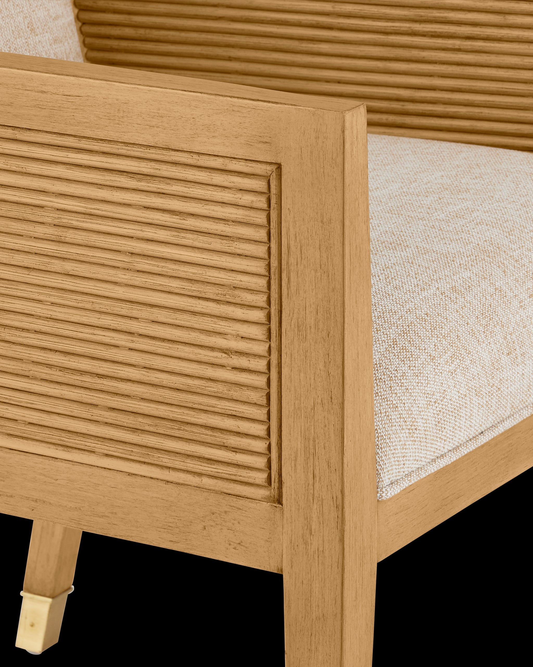 Currey & Company Santos Sea Sand Armchair, Liller Malt