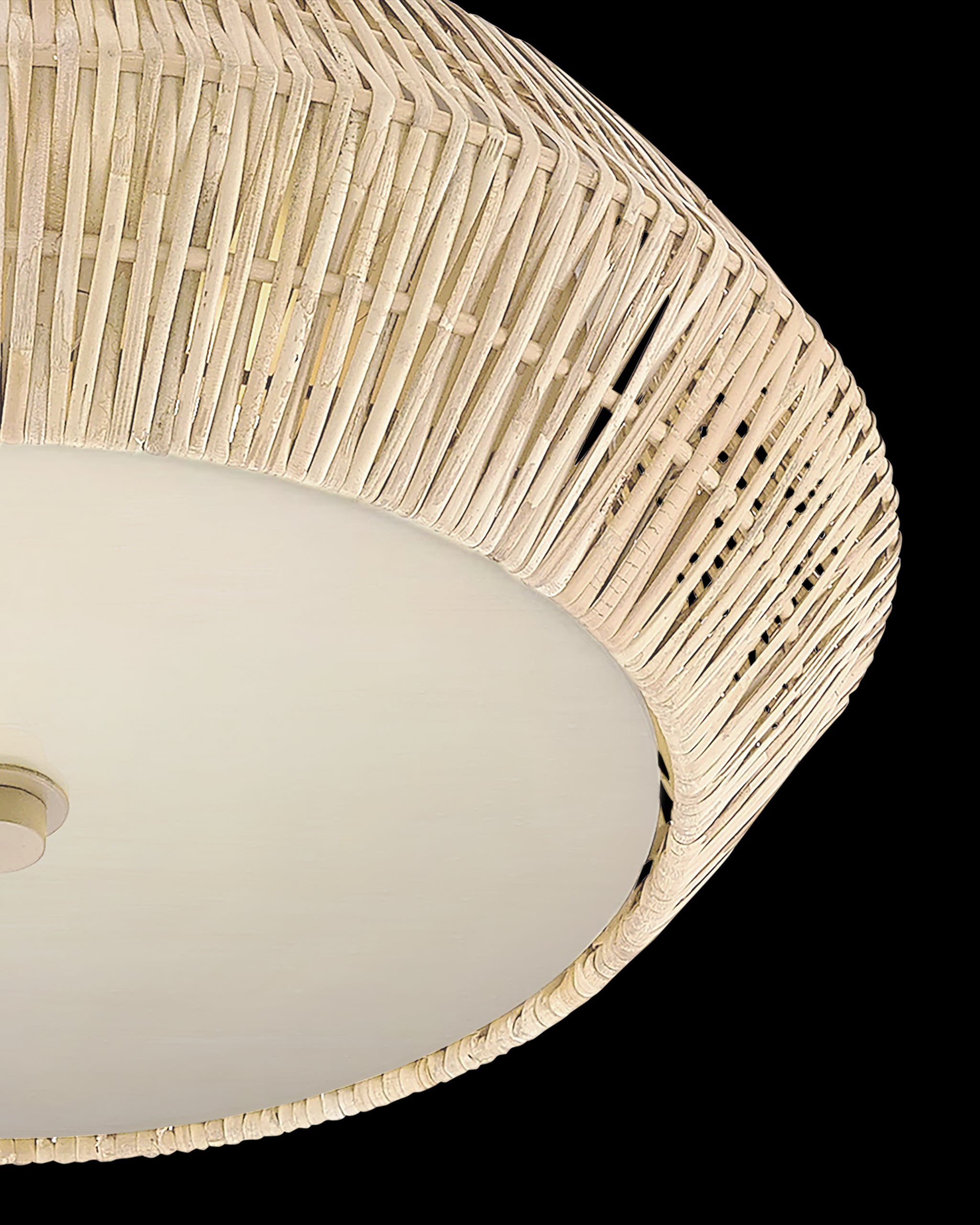 Currey & Company Antibes White Flush Mount