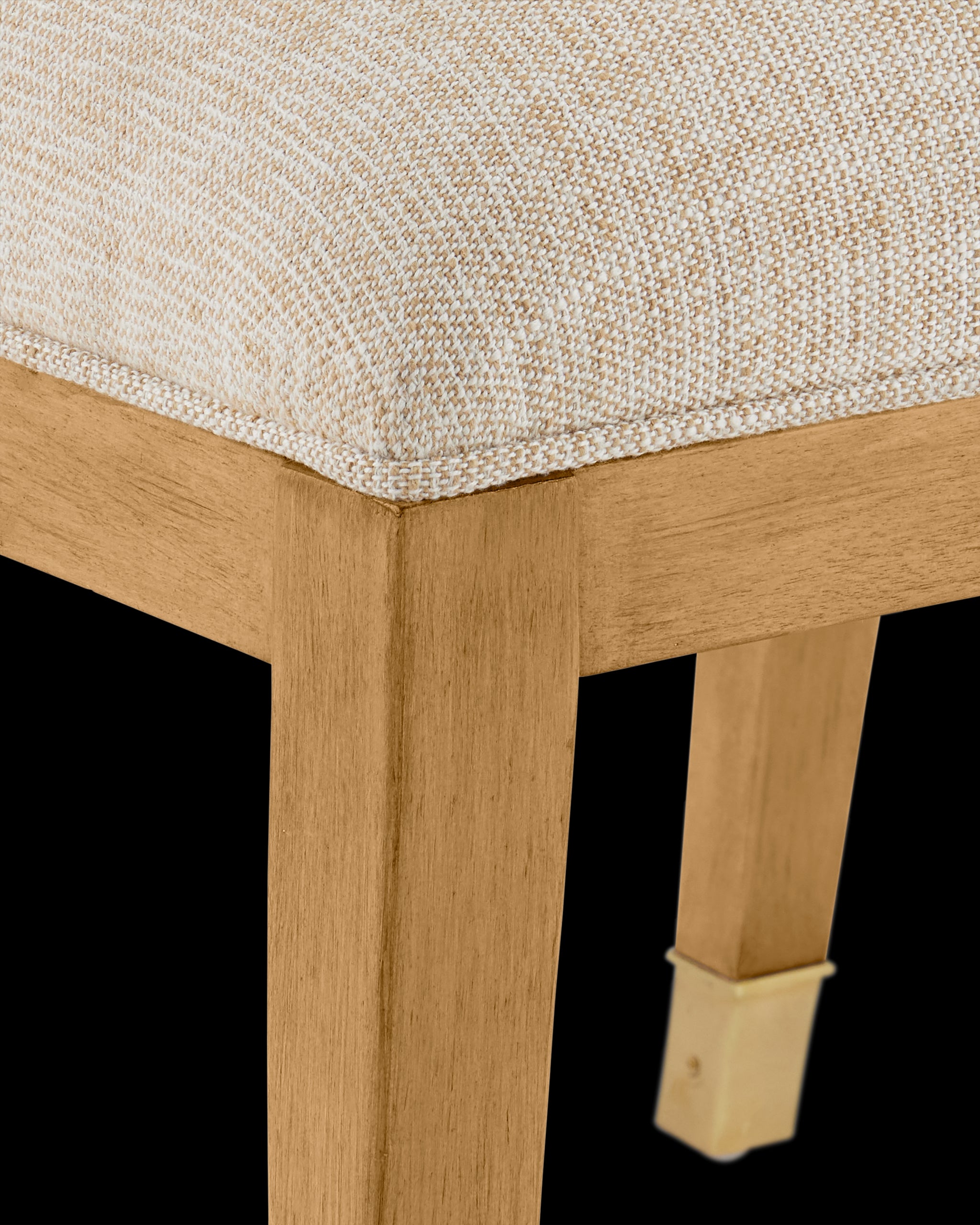 Currey & Company Santos Sea Sand Side Chair, Liller Malt