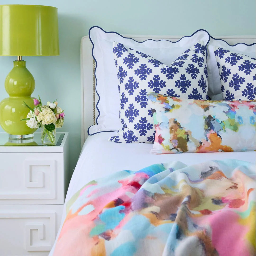 Under the Sea Linen Cotton Pillow by Laura Park