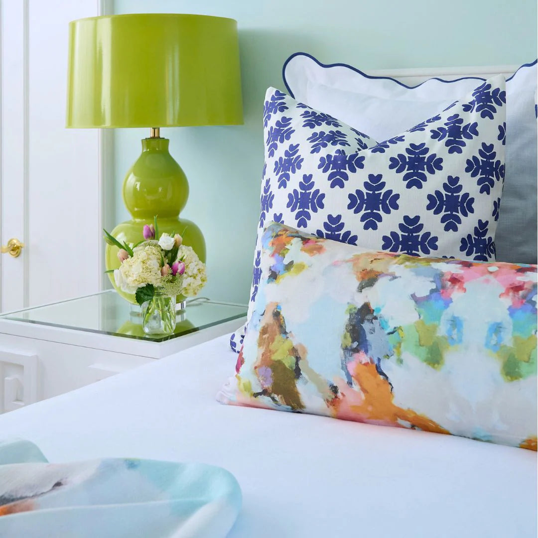 Under the Sea Linen Cotton Pillow by Laura Park