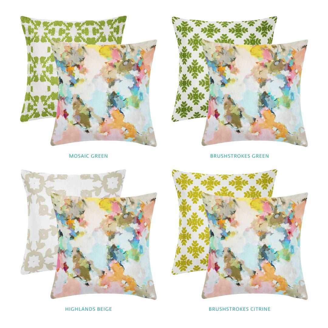 Under the Sea Linen Cotton Pillow by Laura Park
