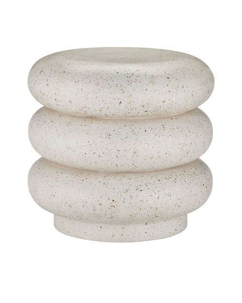 Currey & Company Cusani Ivory Terrazzo Stool