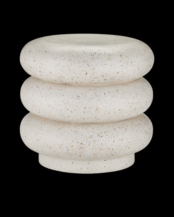 Currey & Company Cusani Ivory Terrazzo Stool