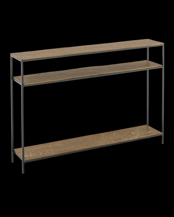 Currey & Company Lathi Brass Console Table