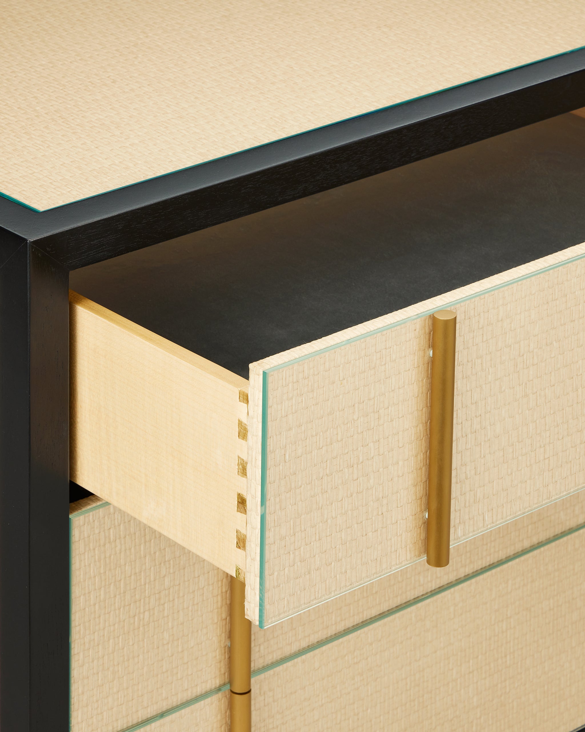 Currey & Company Deanna Raffia Nightstand