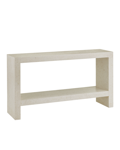 Currey & Company Carson Ivory Terrazzo Console Table