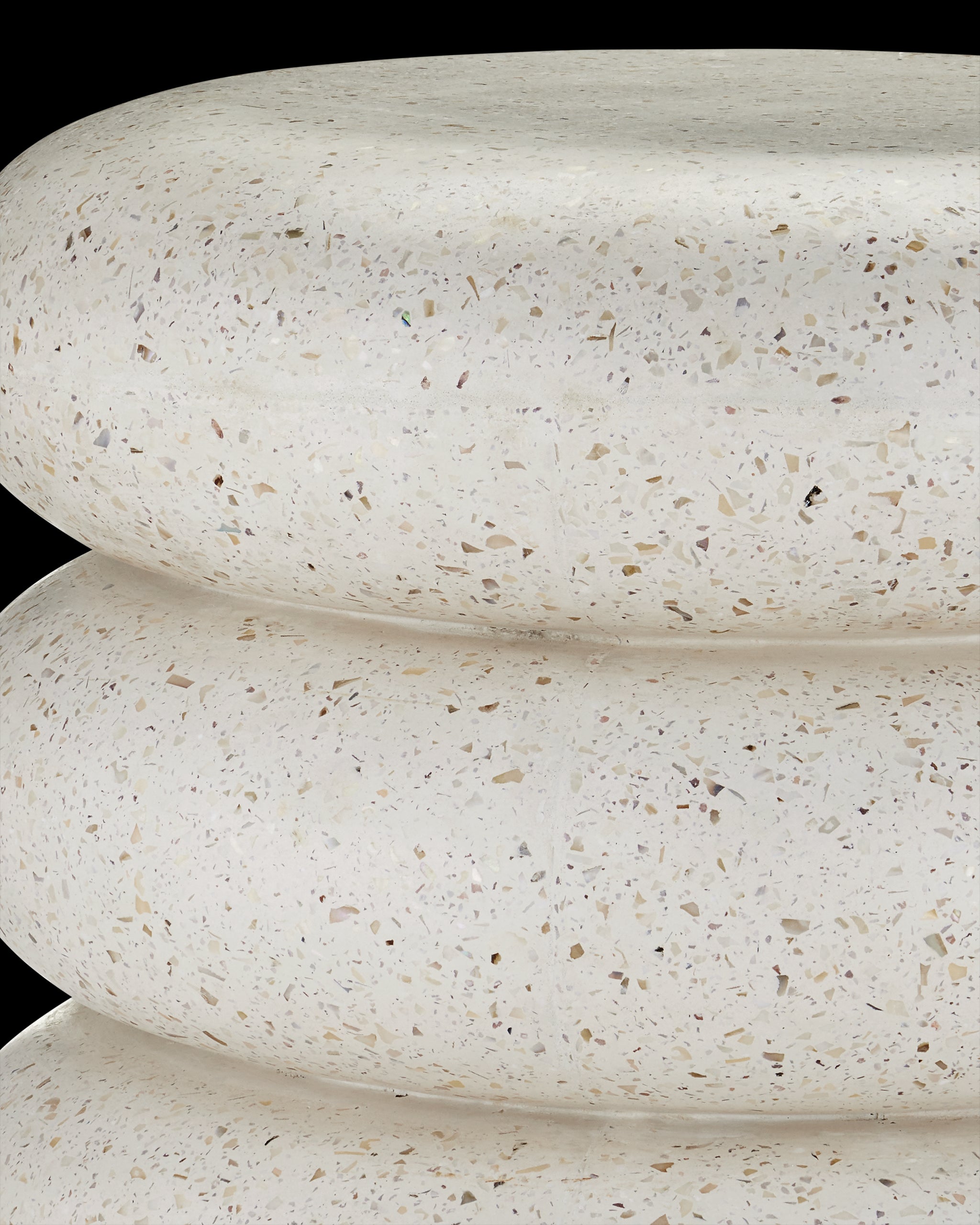 Currey & Company Cusani Ivory Terrazzo Stool